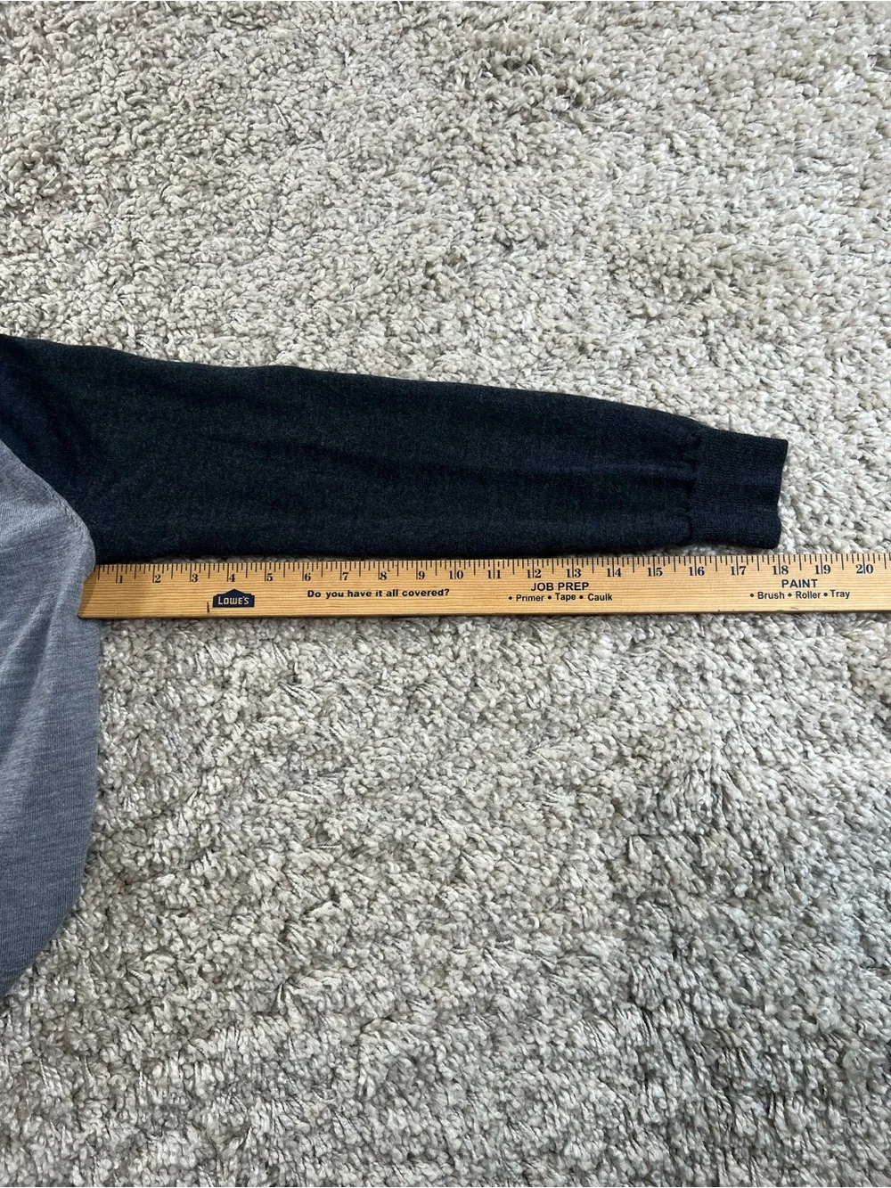 J. Crew Men's Merino Wool Two-Tone Gray and Black Button Cardigan Small